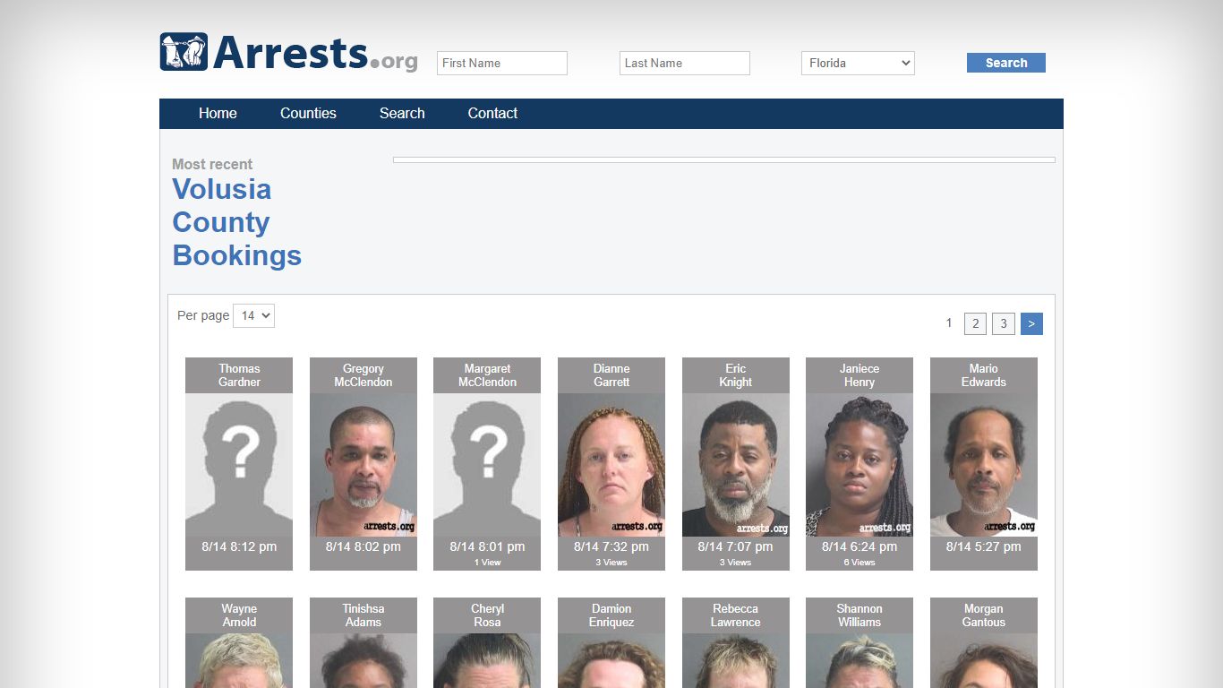 Volusia County Arrests and Inmate Search